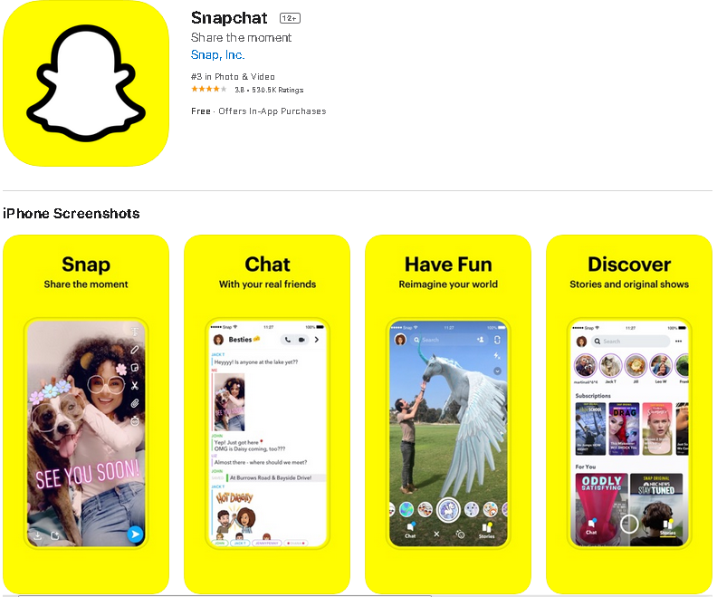 Snapchat 官网：www.snapchat.com/(图1)