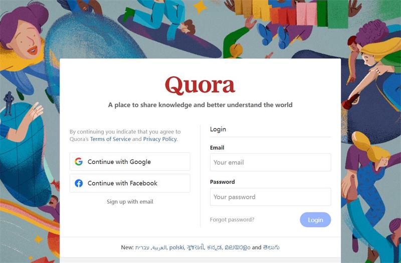 Quora官网入口地址www.quora.com知识问答社区平台(图1) Quora官网入口地址www.quora.com知识问答社区平台(图1)