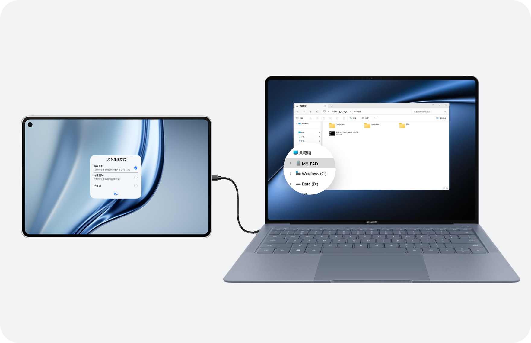 华为Windows电脑如何查看HarmonyOS 5.0及以上版本手机/平板文件(图4) 华为Windows电脑如何查看HarmonyOS 5.0及以上版本手机/平板文件(图4)